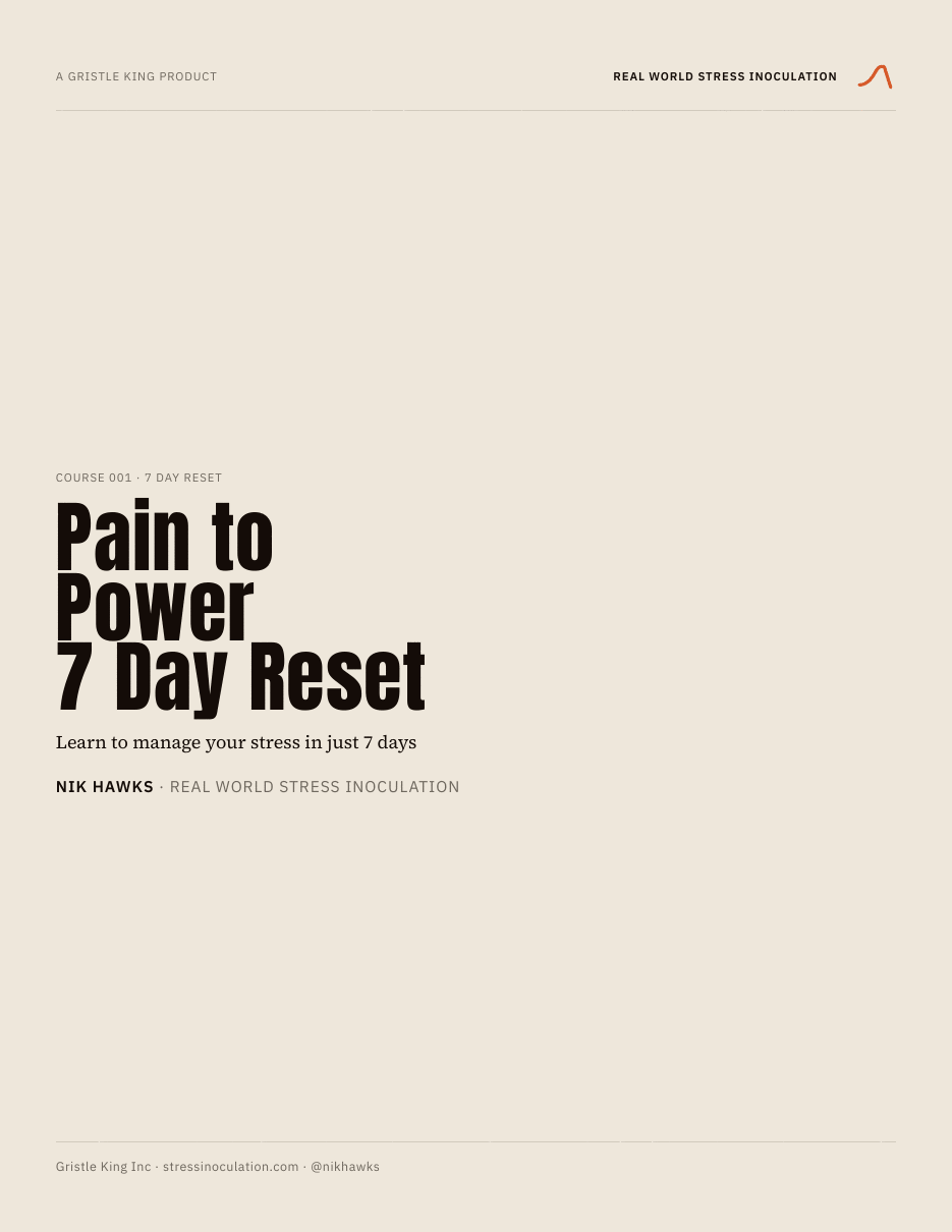 Cover of the Pain to Power 7 Day Reset PDF